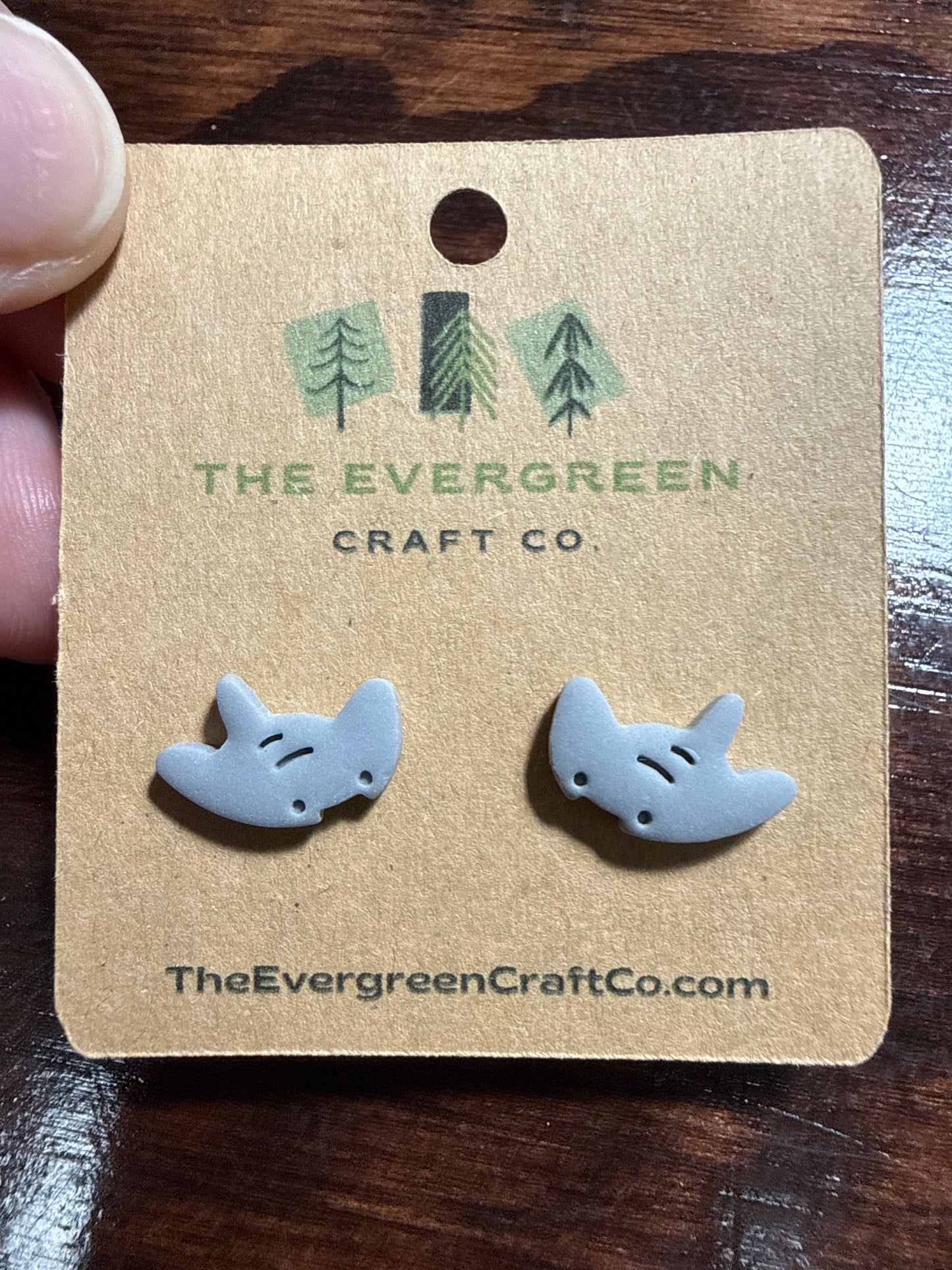 Manta Ray Stud Earrings