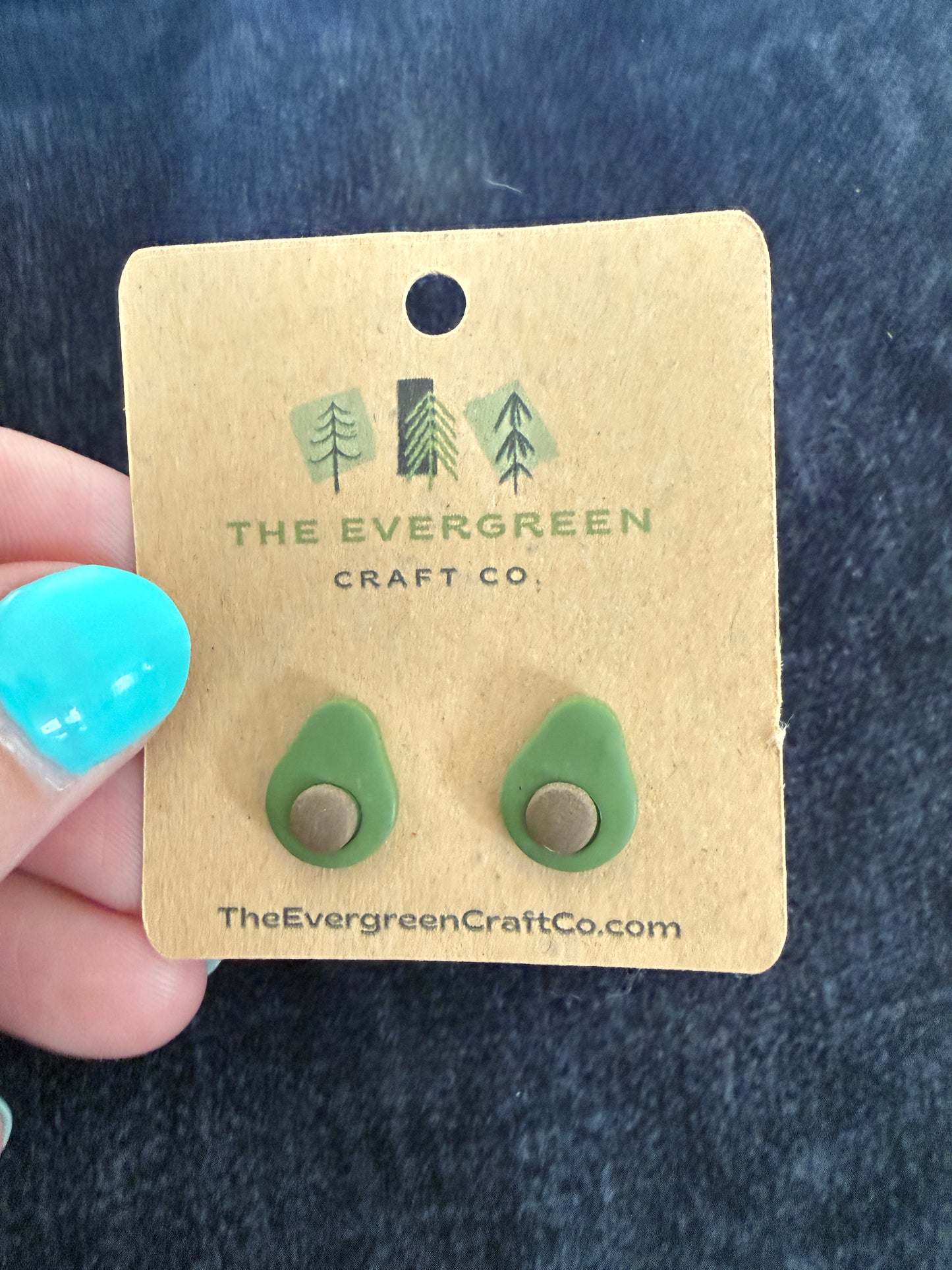 Avocado Stud Earrings