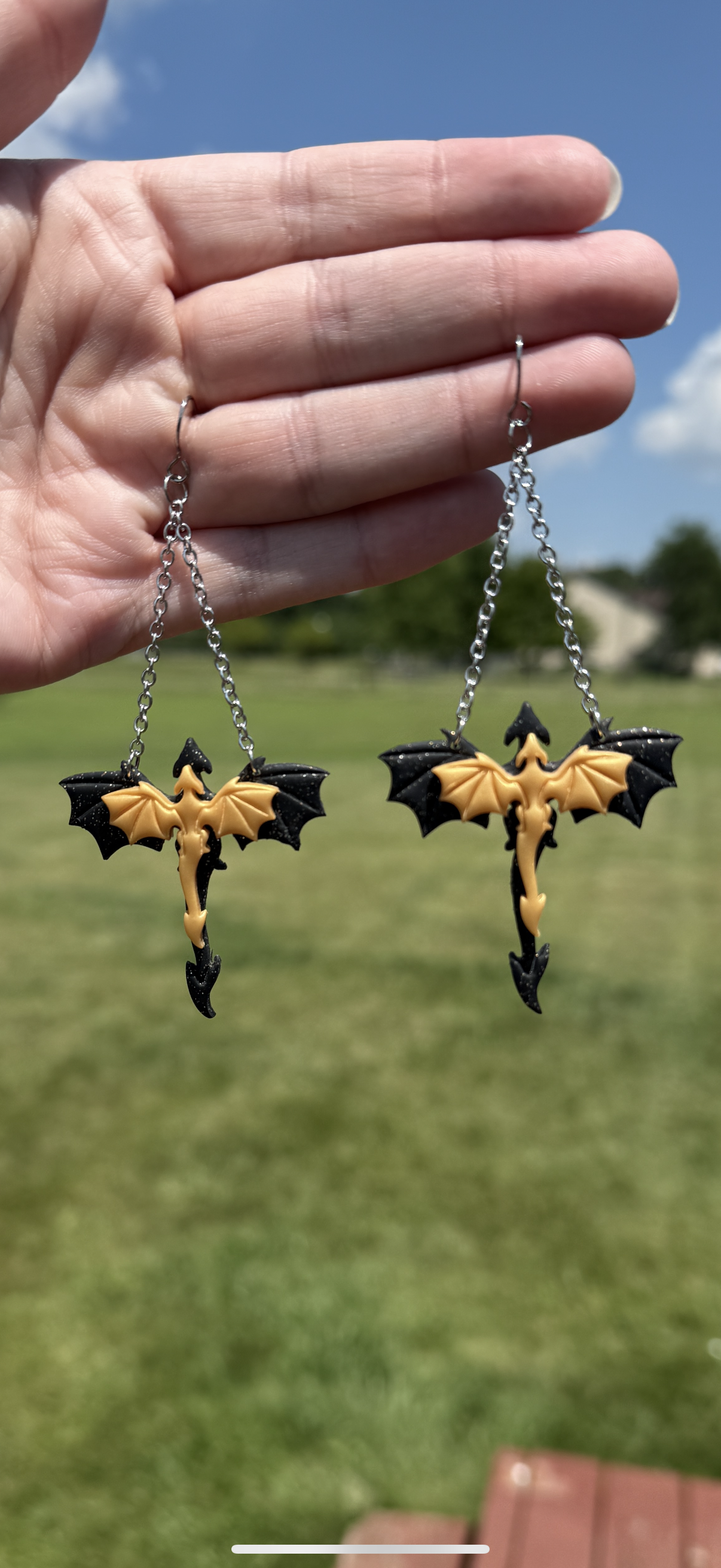 Dragon Dangle Earrings