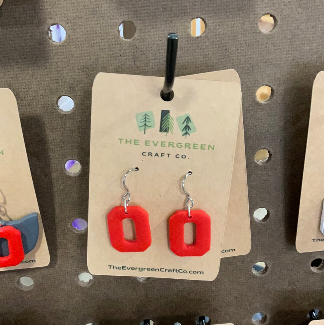 Block O Dangle Earrings