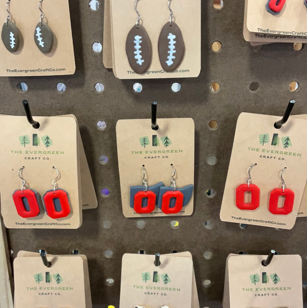 Block O Dangle Earrings