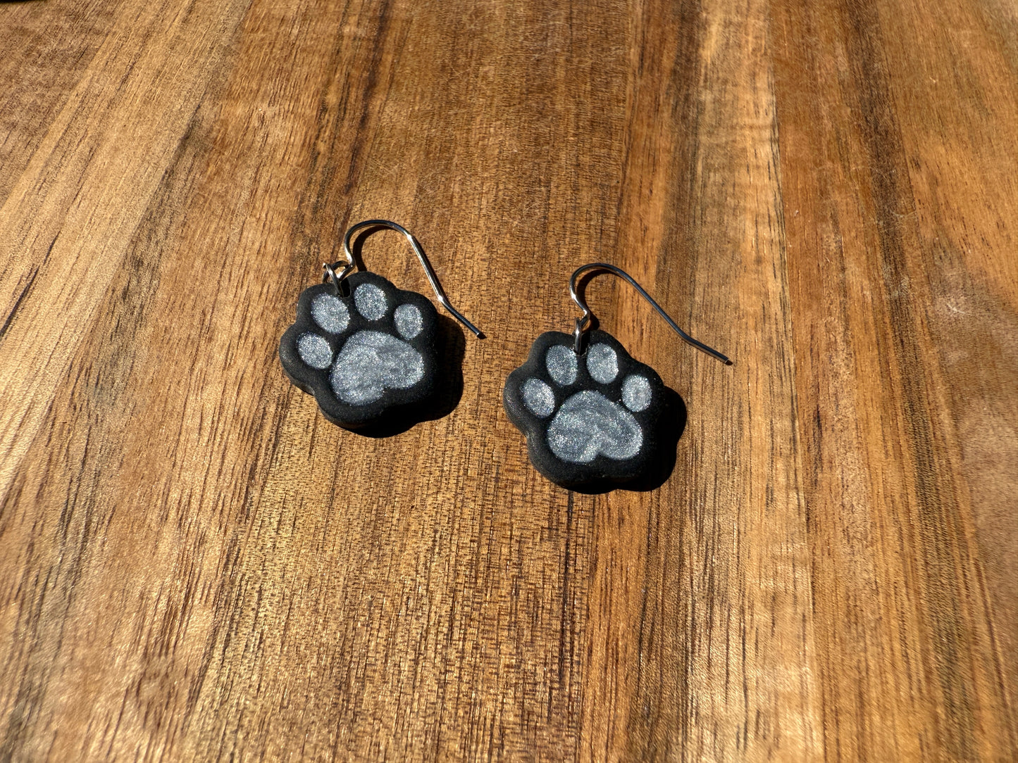 Paw Print Dangle Earrings