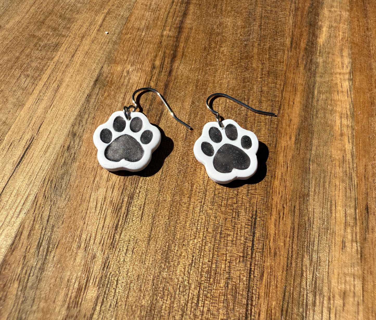 Paw Print Dangle Earrings