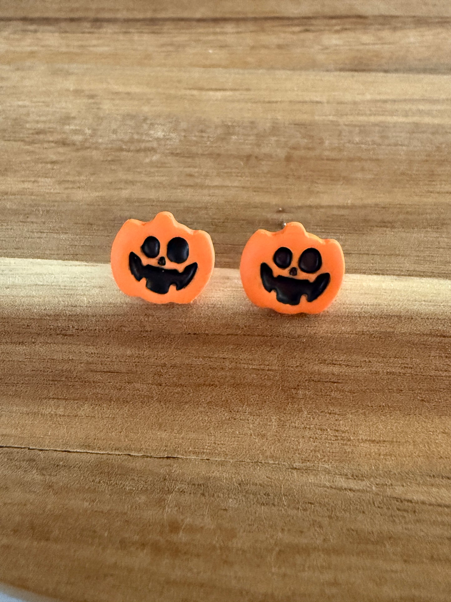 Jack-o-Lantern Stud Earrings