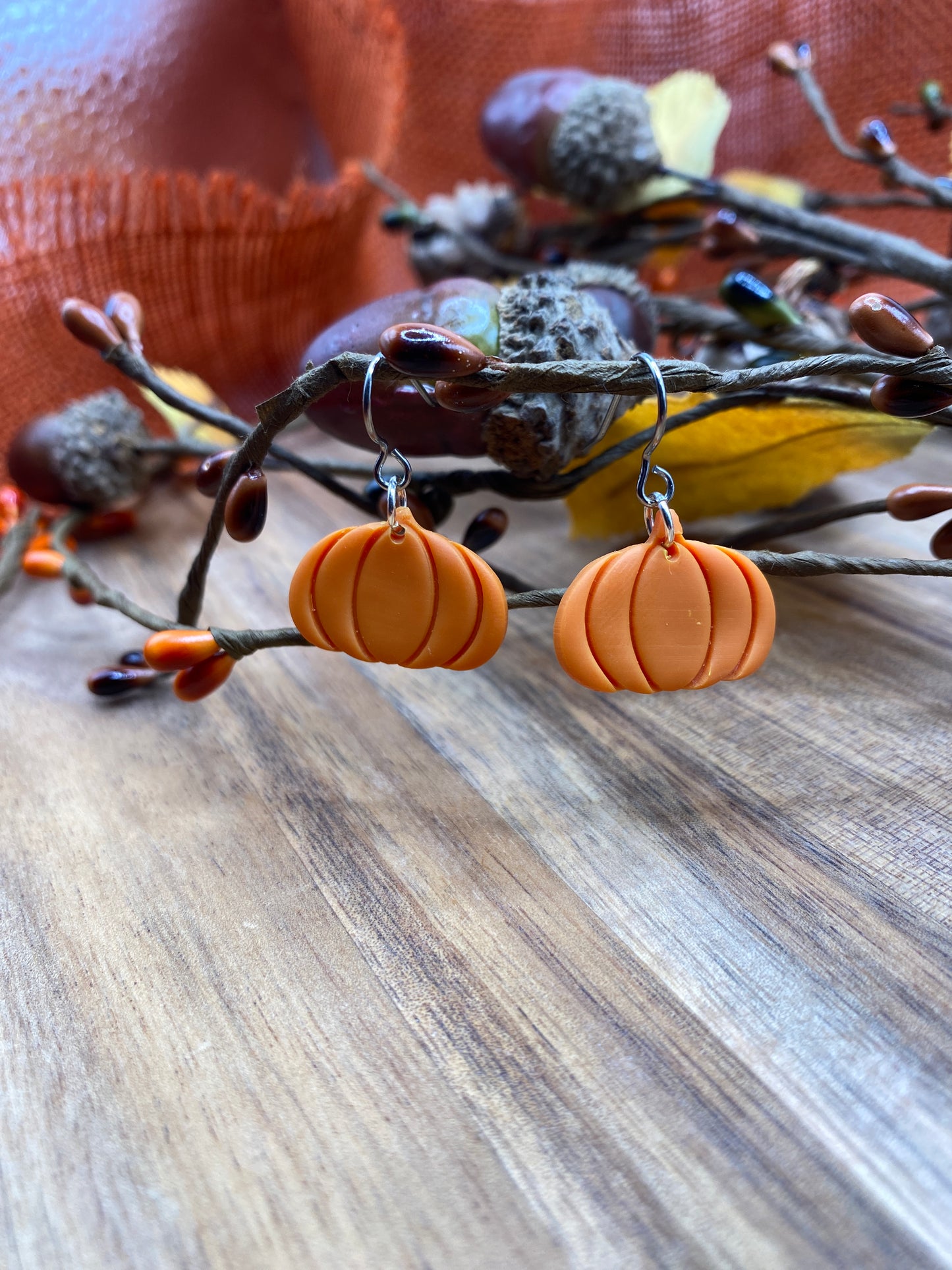 Pumpkin Dangle Earrings