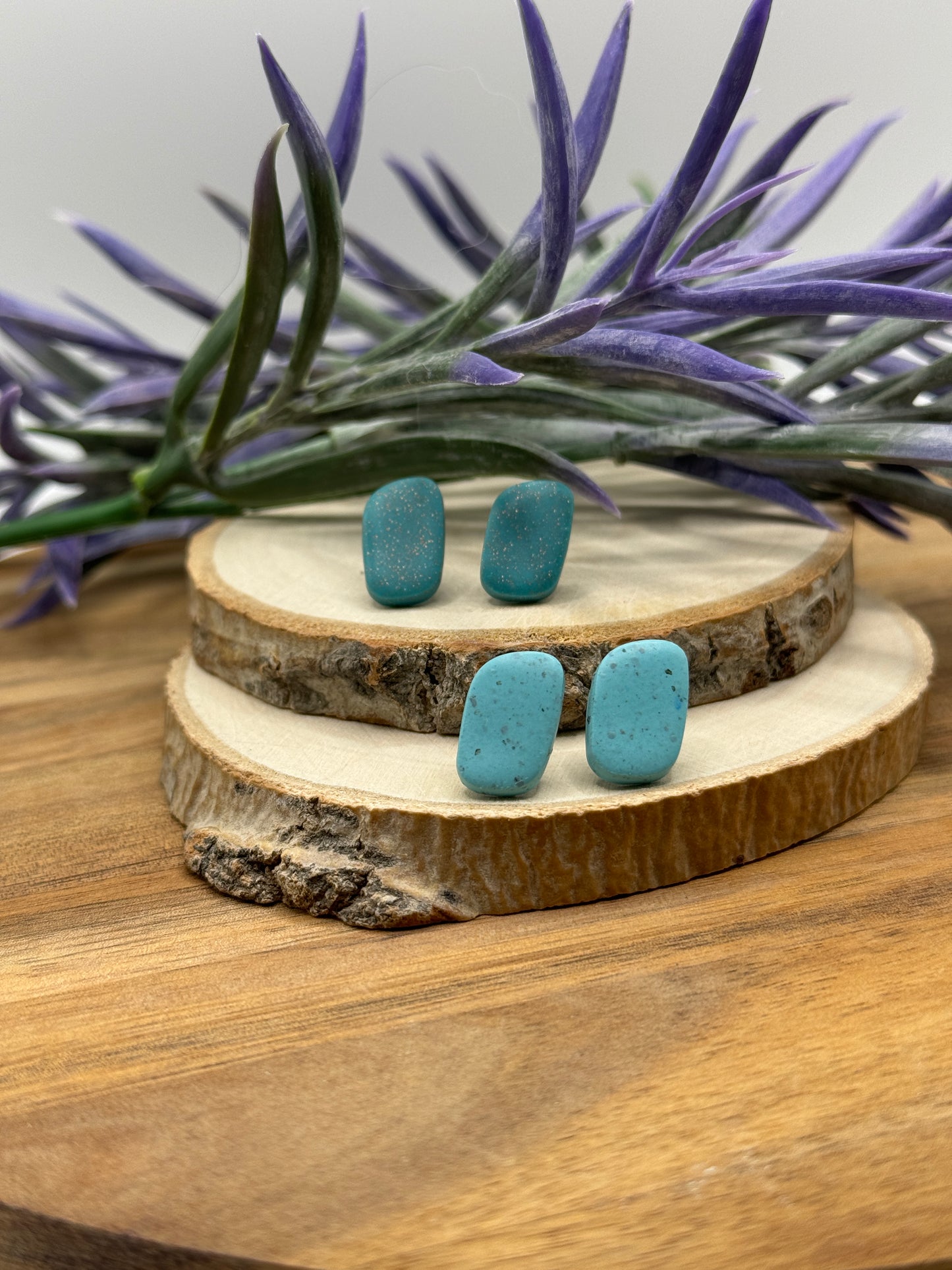 Organic Rectangles Stud Earrings