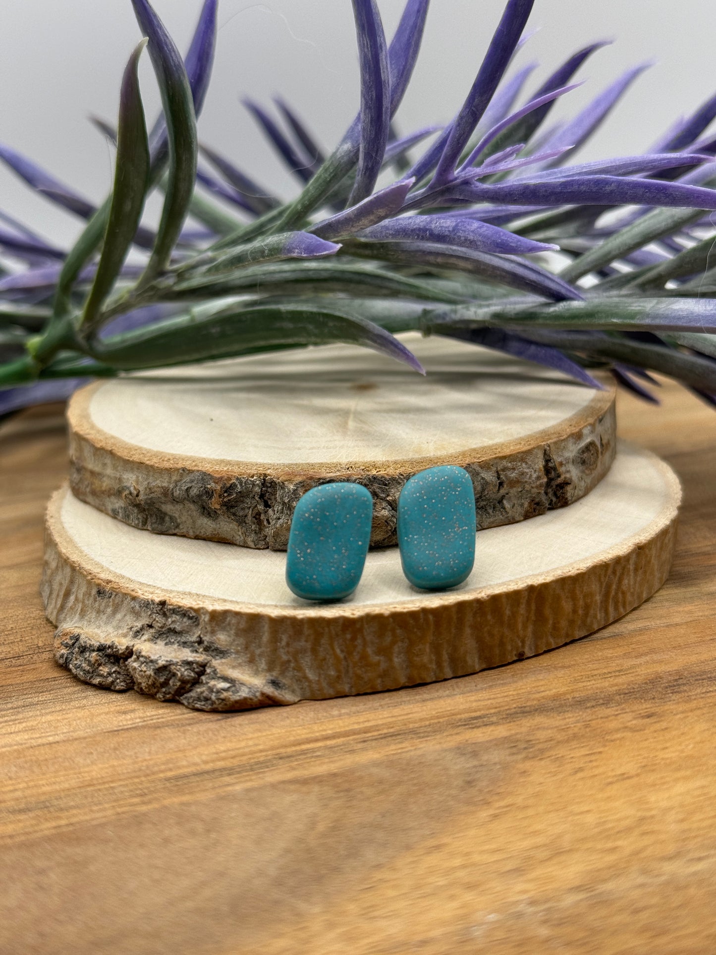 Organic Rectangles Stud Earrings