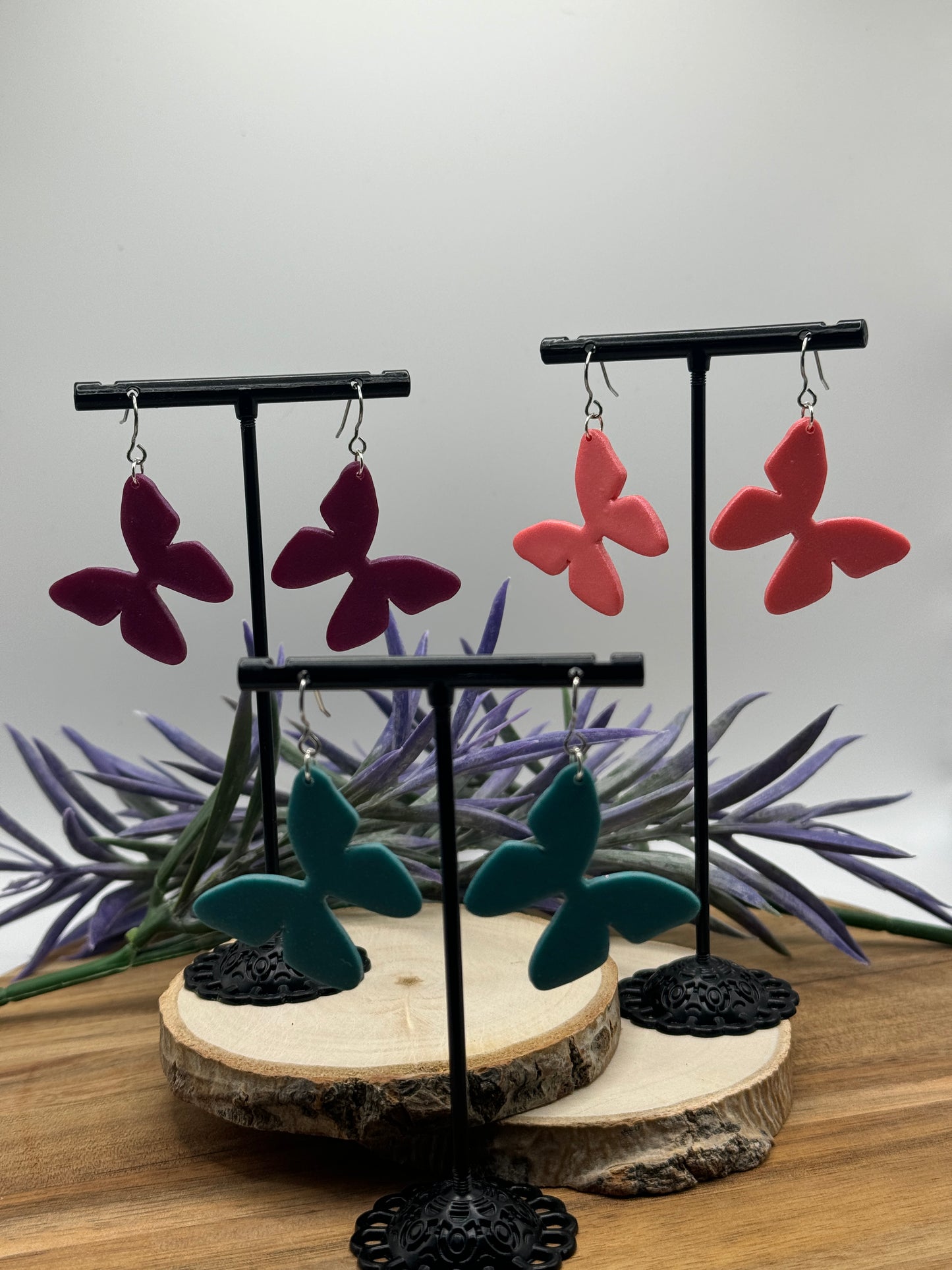 Large Butterfly Dangle Earrings