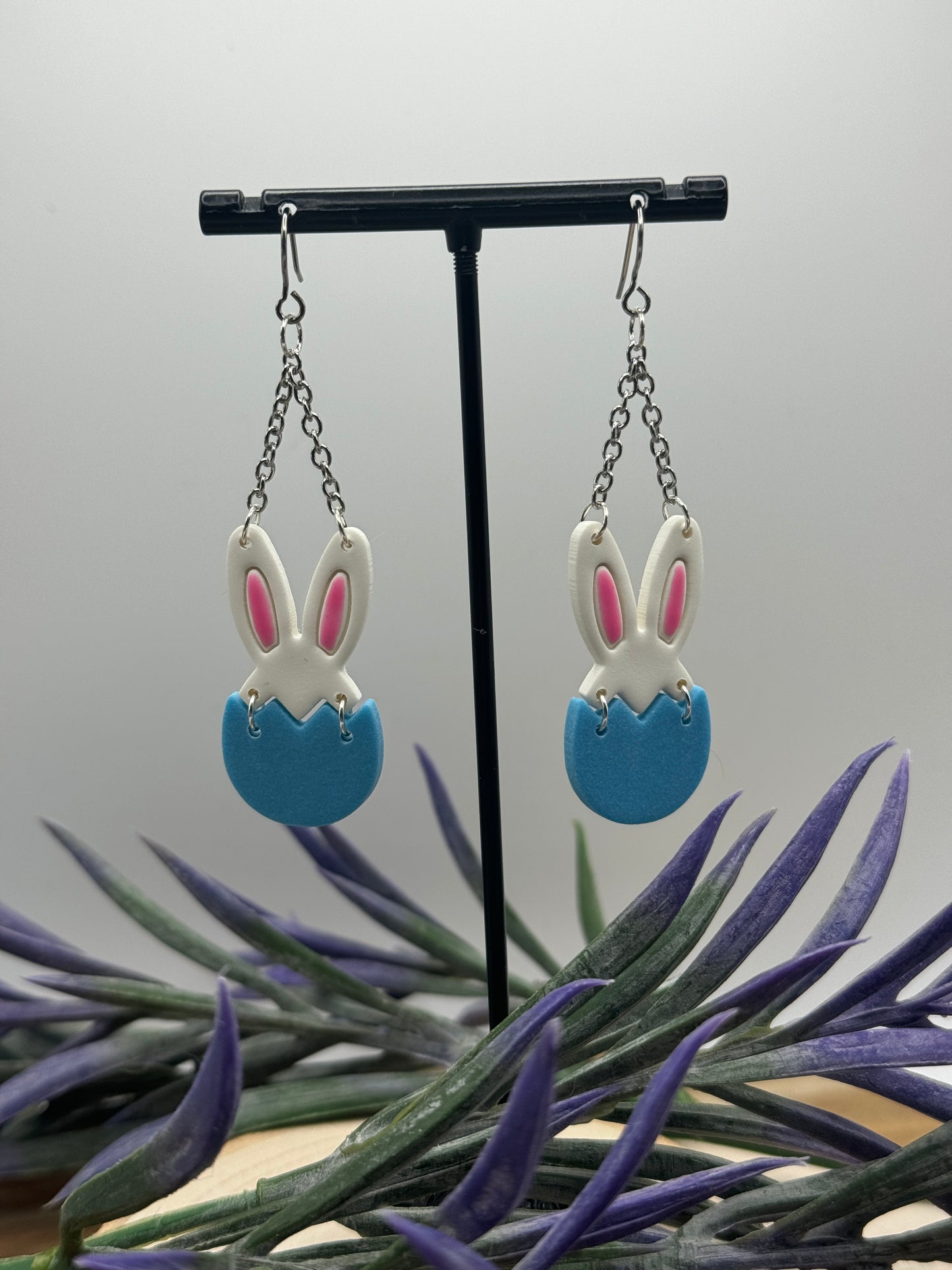 Easter Bunny Egg Dangle Earrings