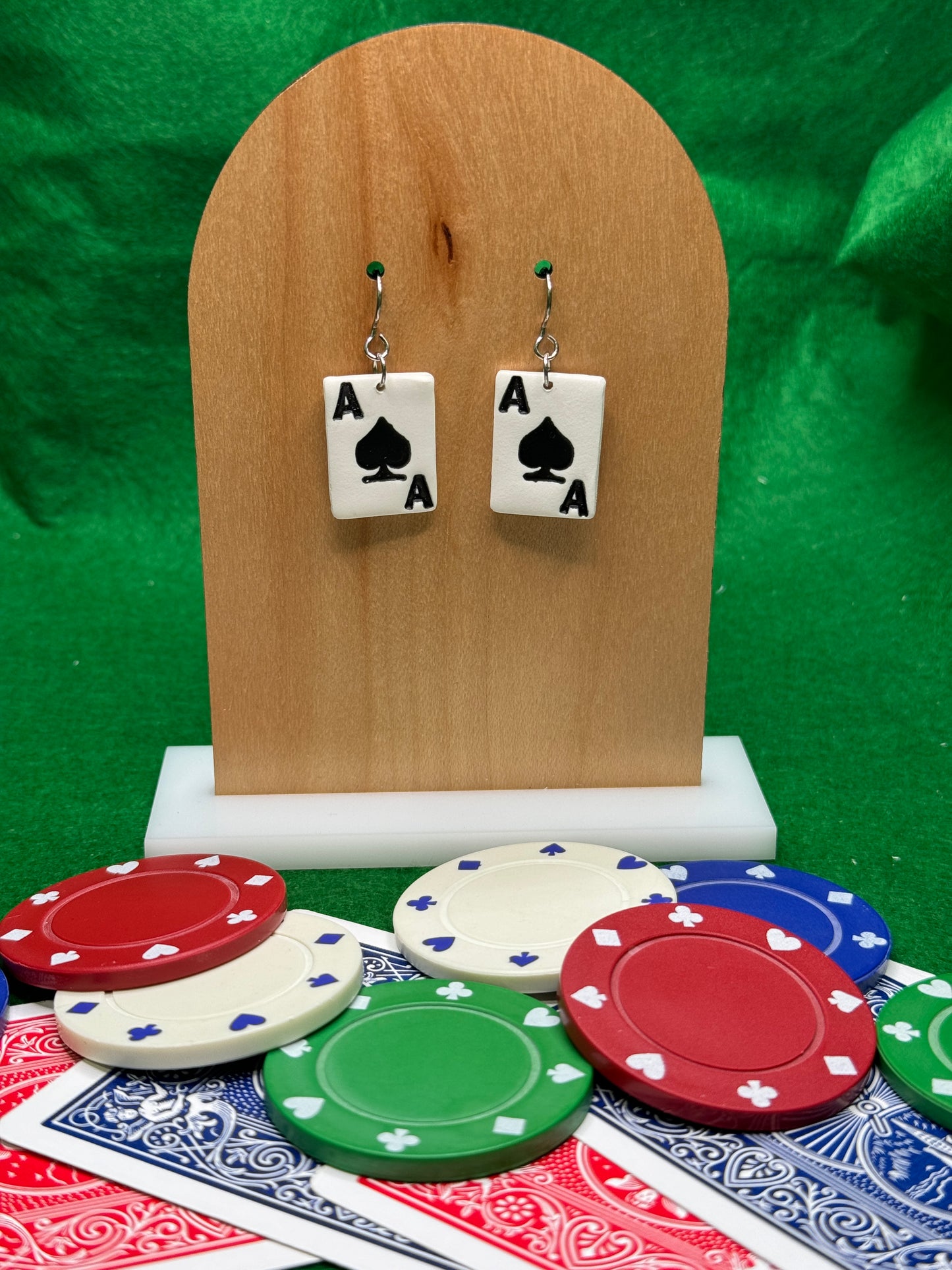 Playing Card Dangle Earrings