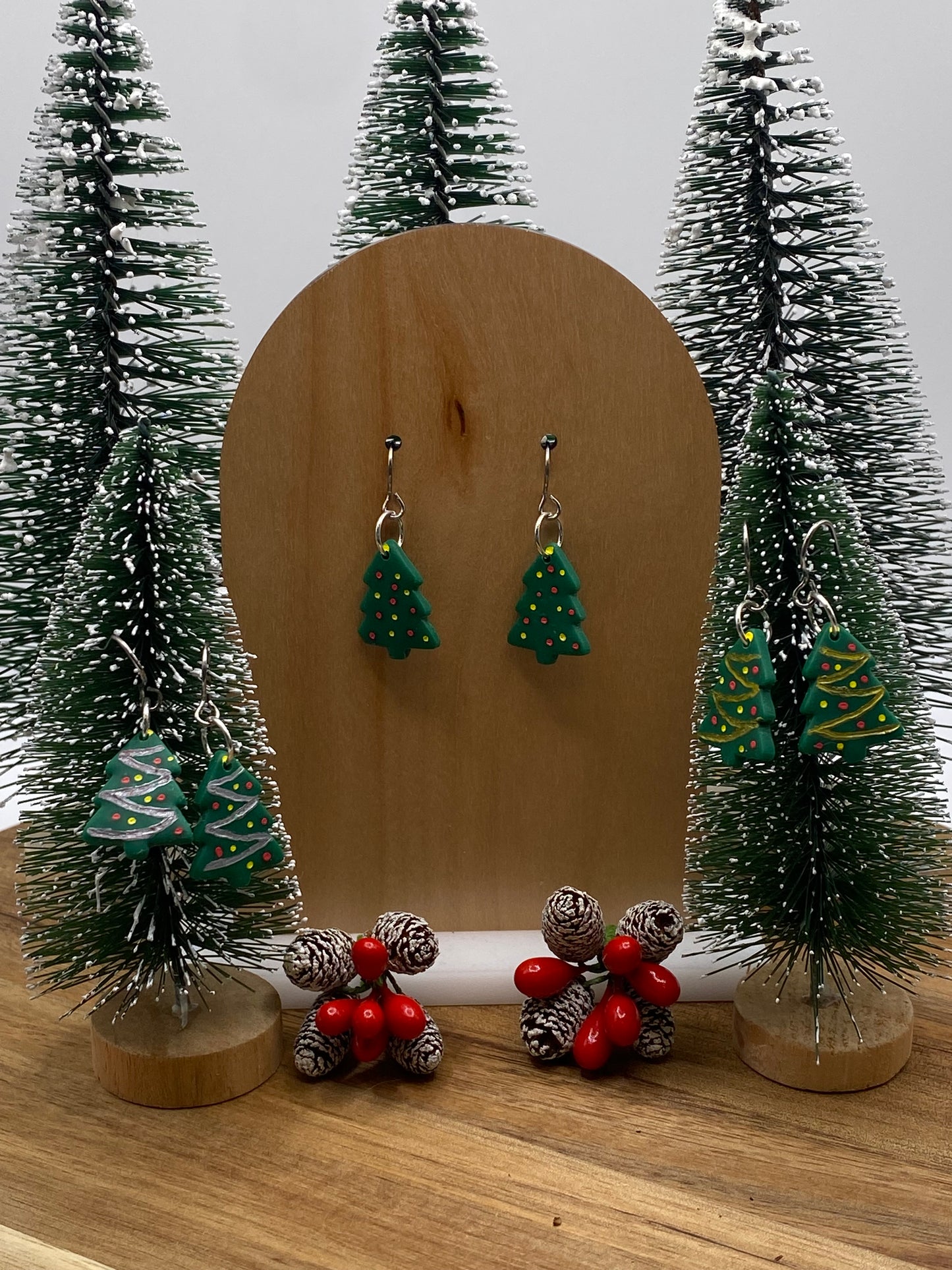 Christmas Tree Dangle Earrings