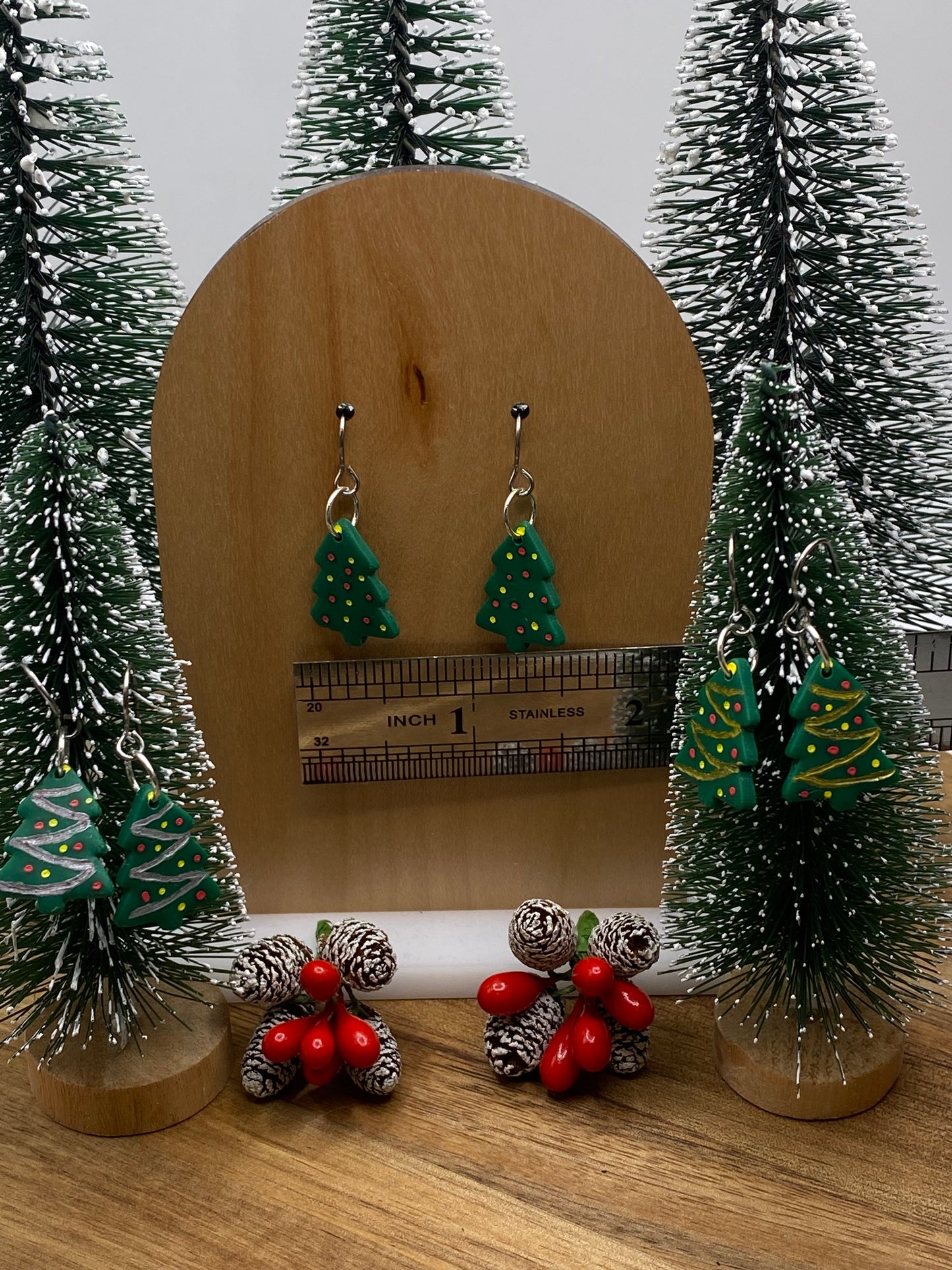 Christmas Tree Dangle Earrings