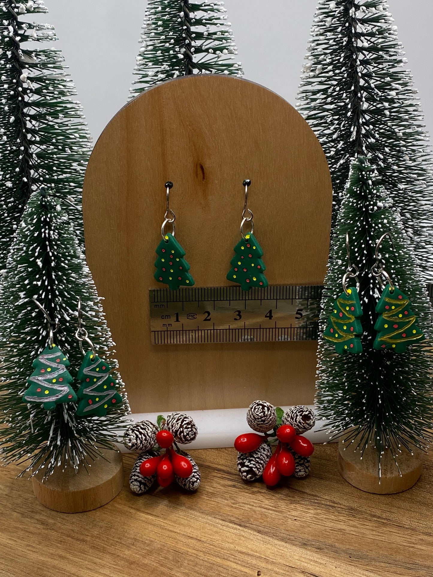 Christmas Tree Dangle Earrings