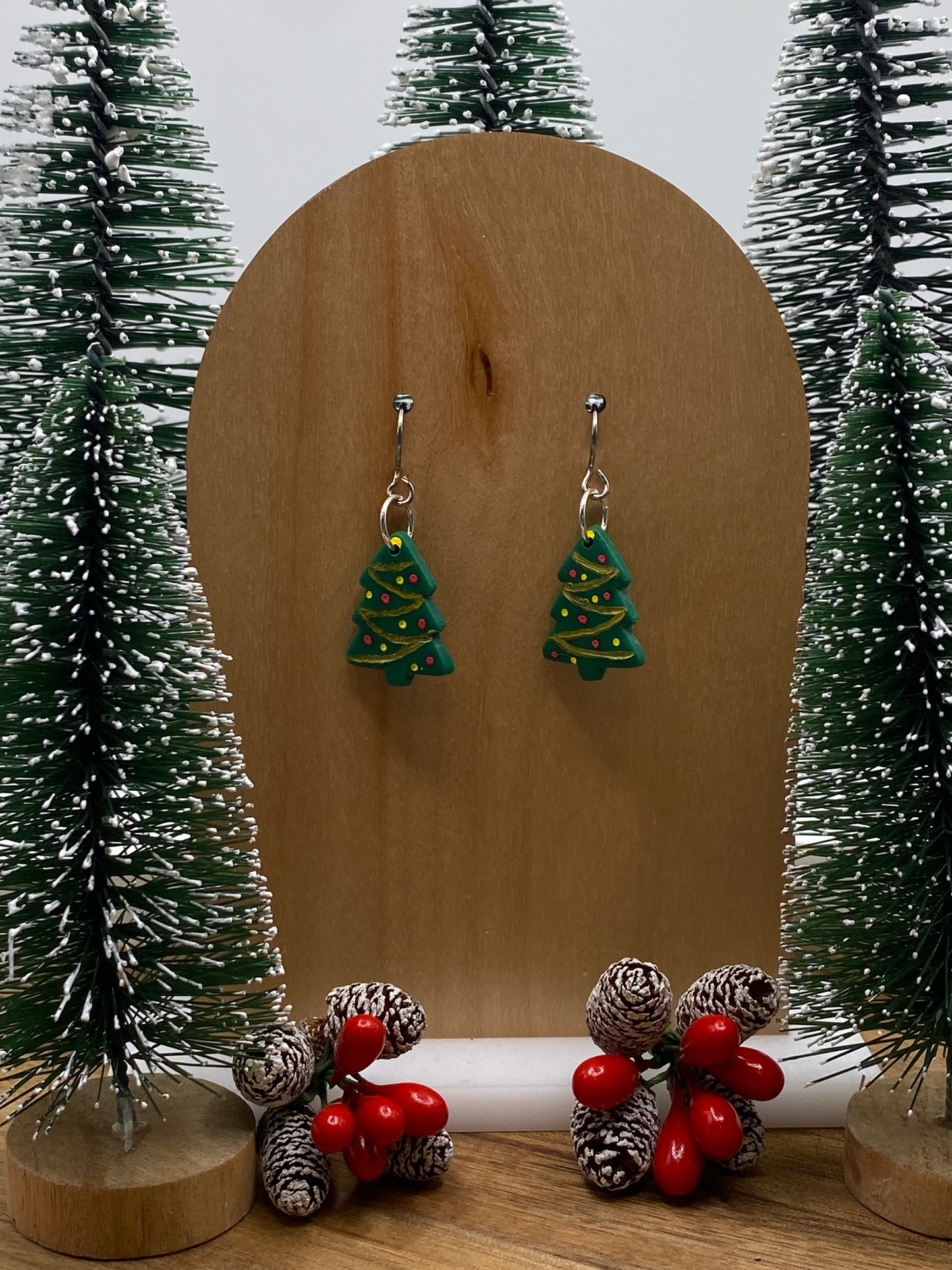 Christmas Tree Dangle Earrings