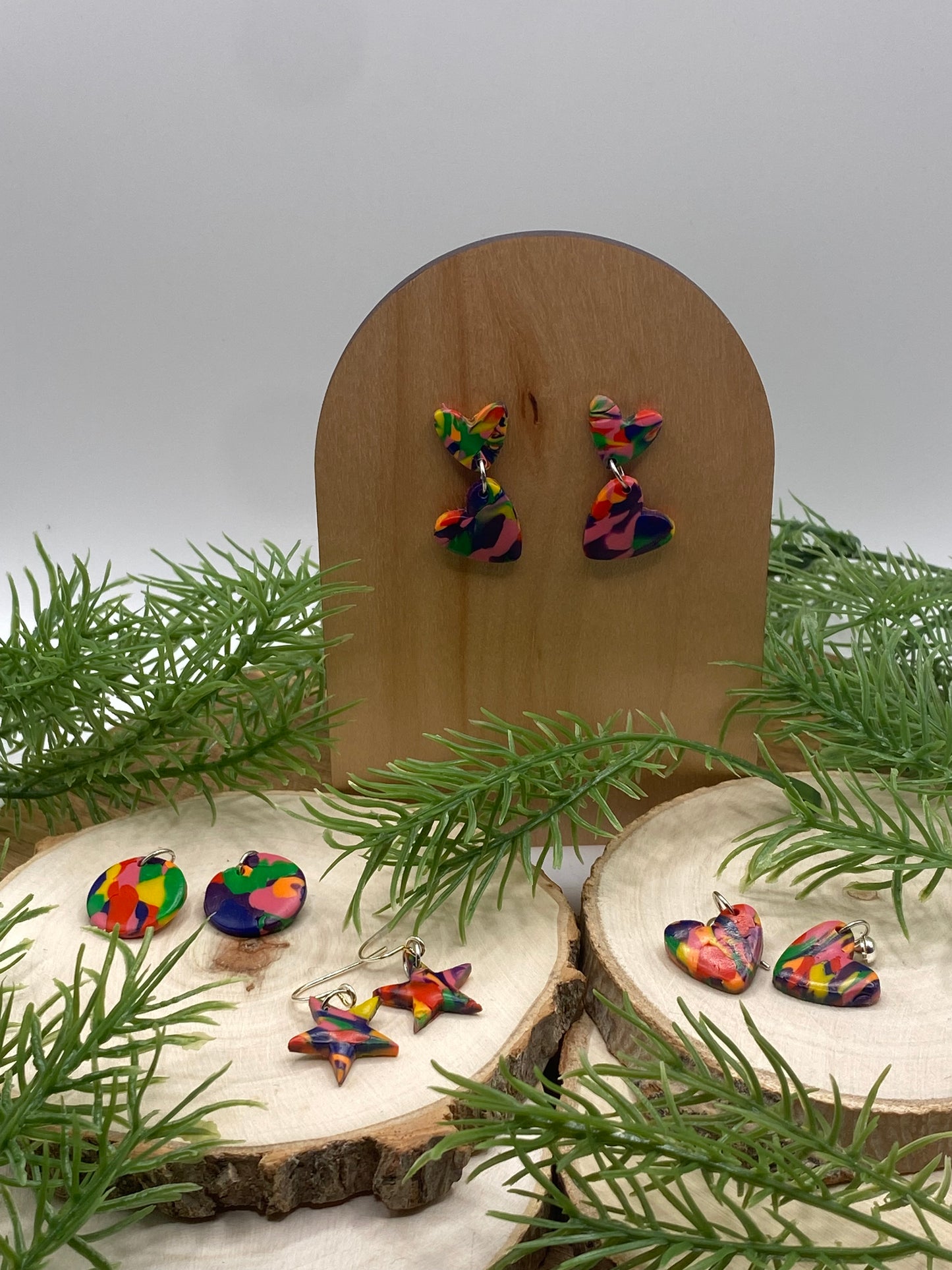 Pride Tie Dye Dangle Earrings