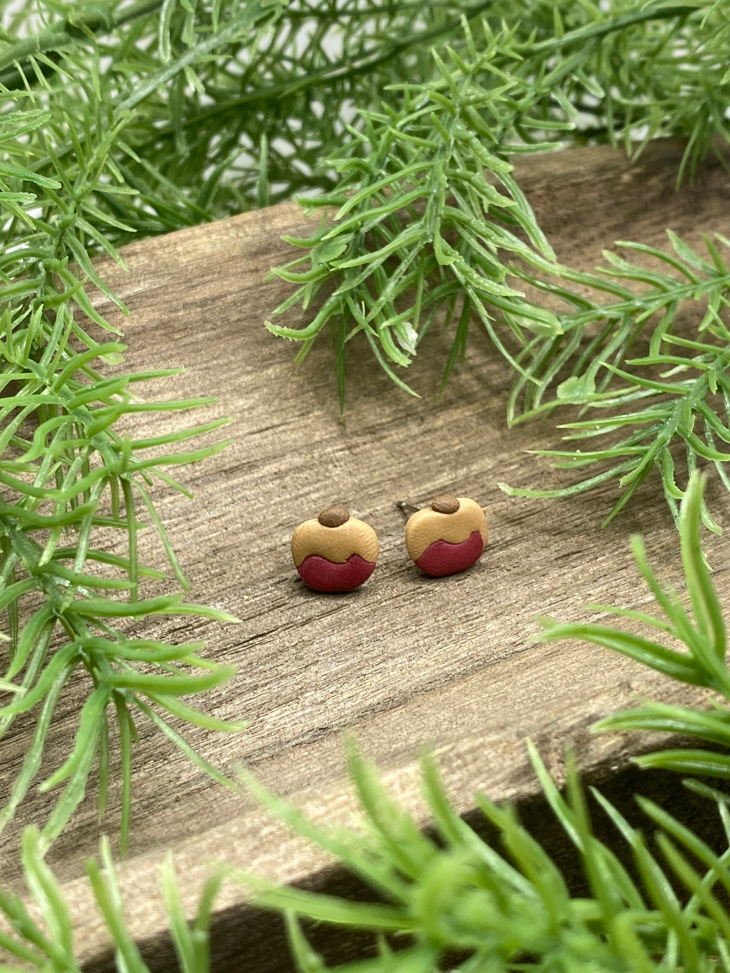 Caramel Apple Stud Earrings
