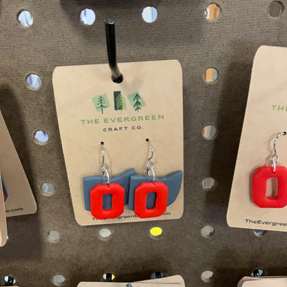 Block O Dangle Earrings