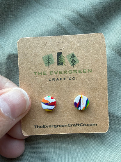 Pride Tie Dye Stud Earrings