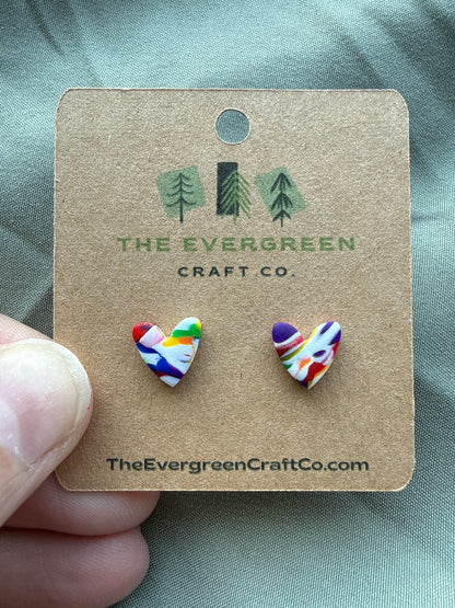 Pride Tie Dye Stud Earrings