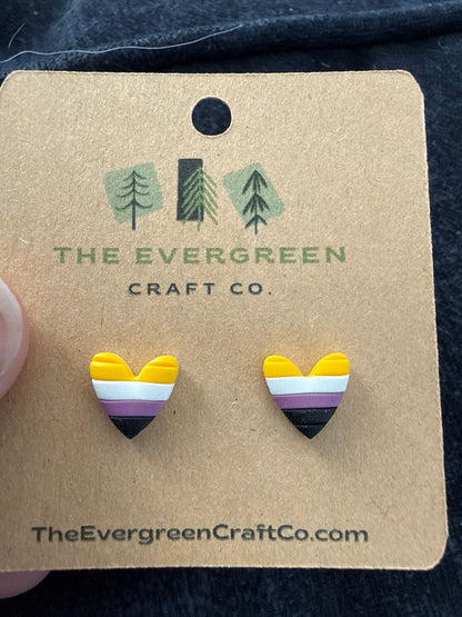 Pride Flag Stud Earrings