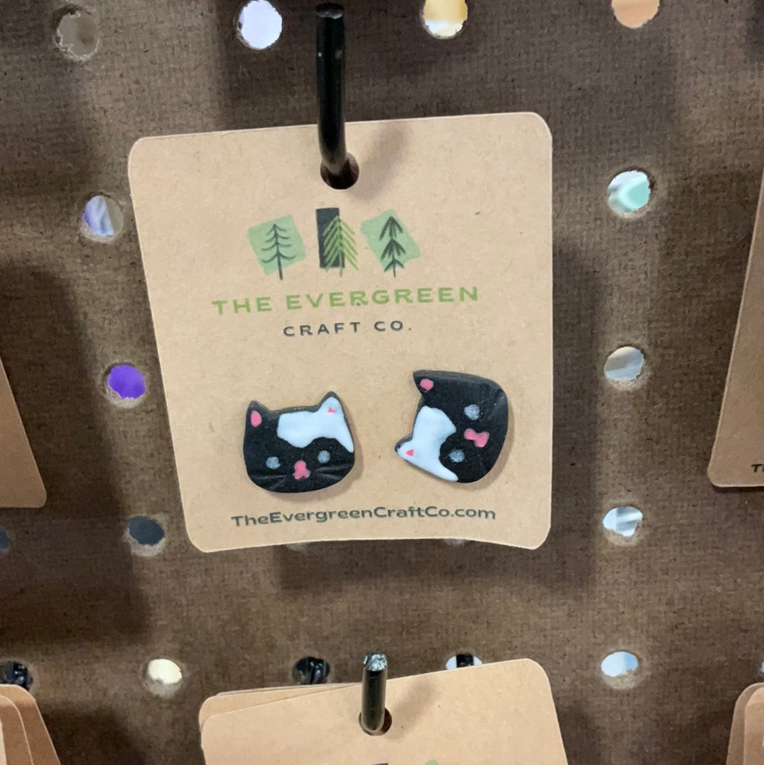 Cat Stud Earrings