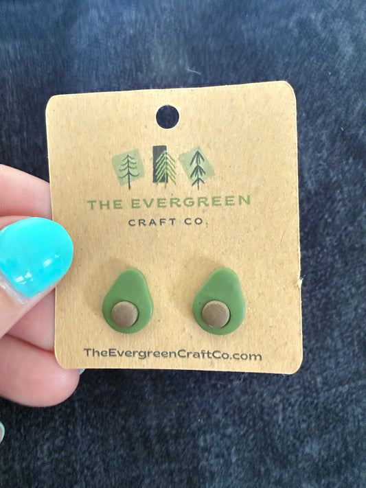 Avocado Stud Earrings