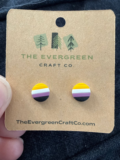 Pride Flag Stud Earrings