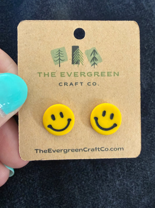 Smiley Face Stud Earrings