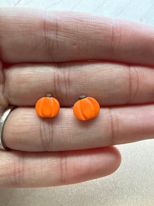 Pumpkin Stud Earrings