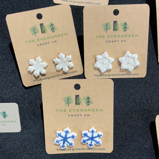 Snowflake Stud Earrings