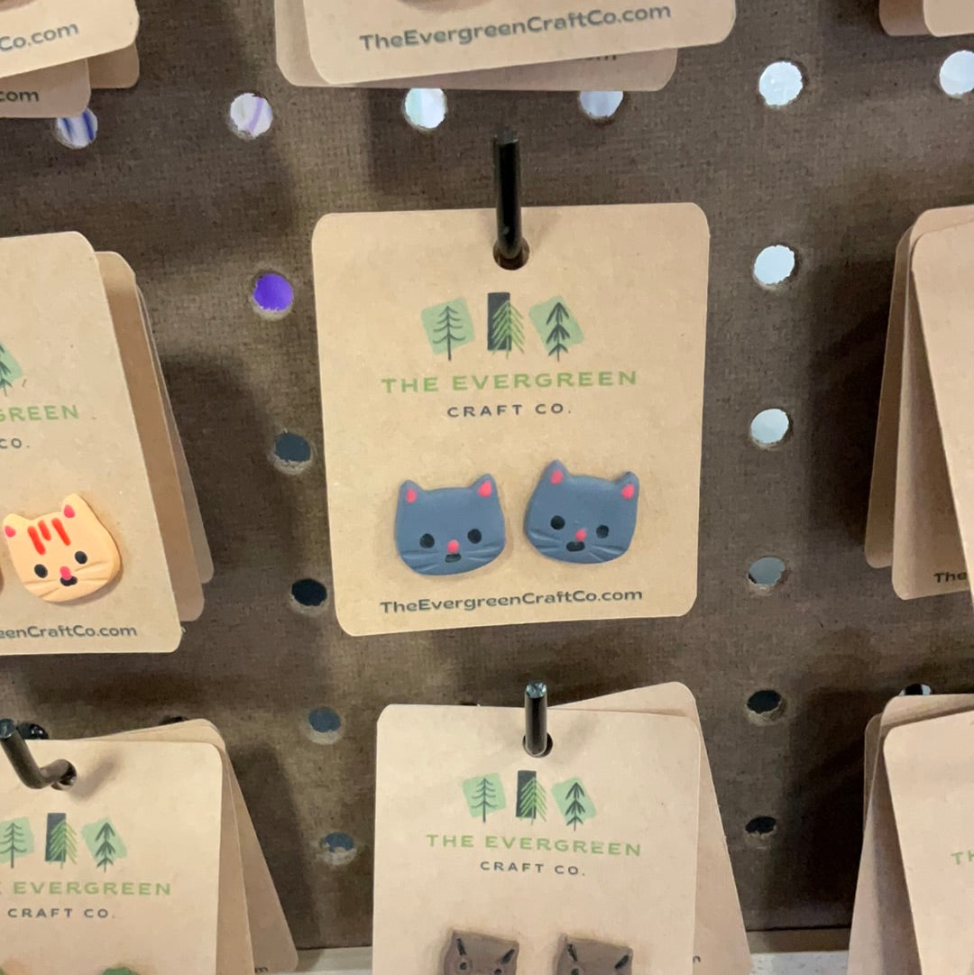 Cat Stud Earrings