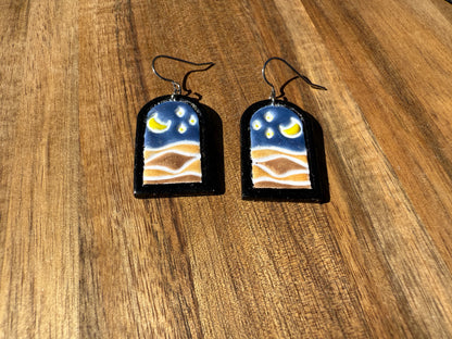 Framed Scene Dangle Earrings