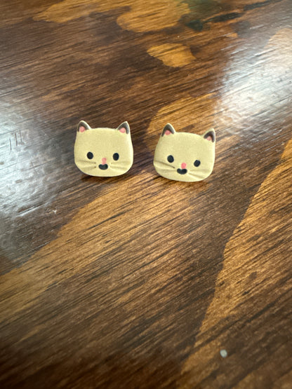 Cat Stud Earrings