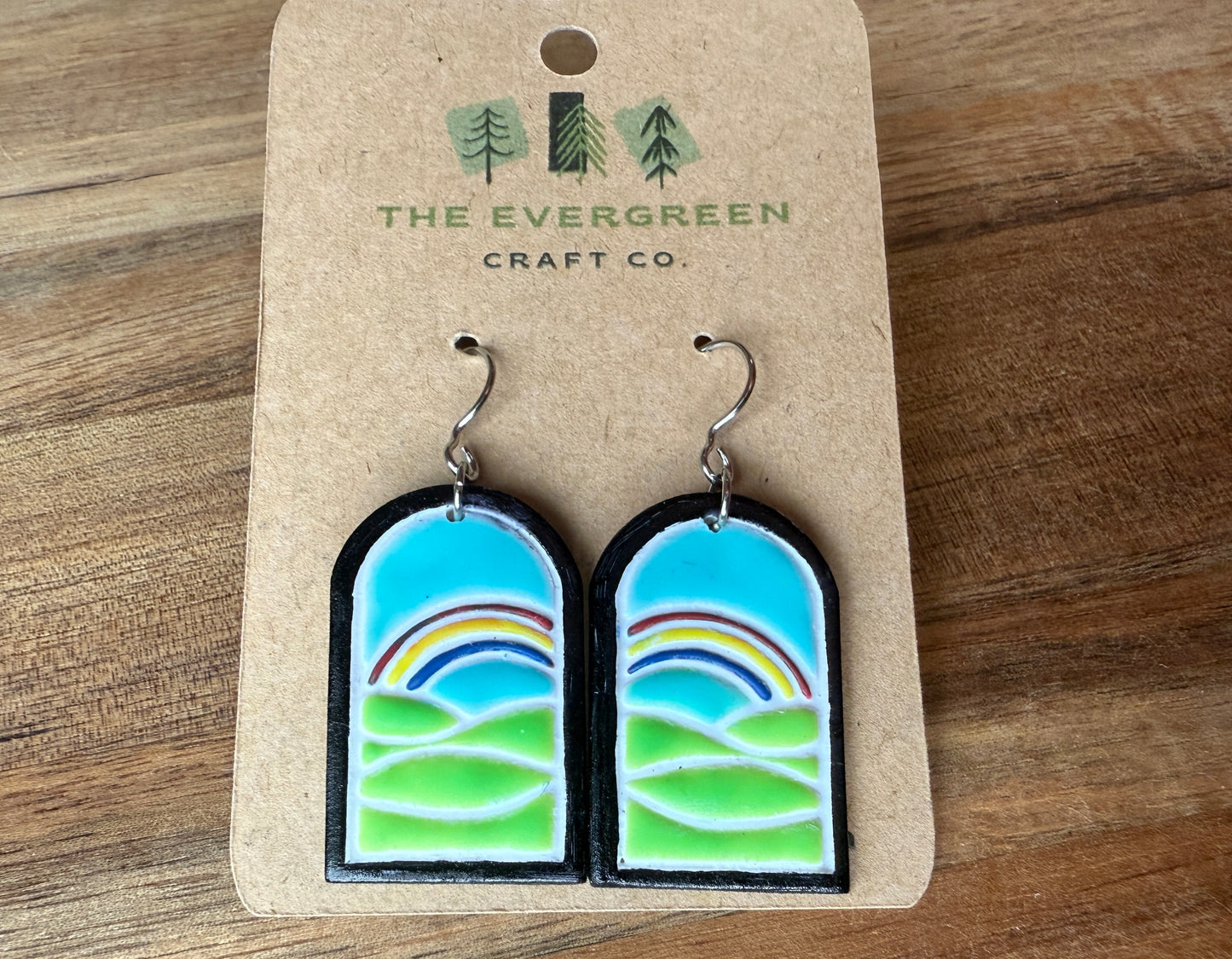 Framed Scene Dangle Earrings