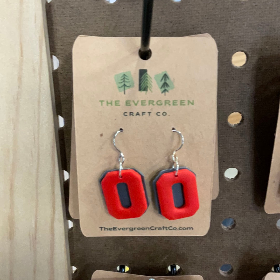 Block O Dangle Earrings