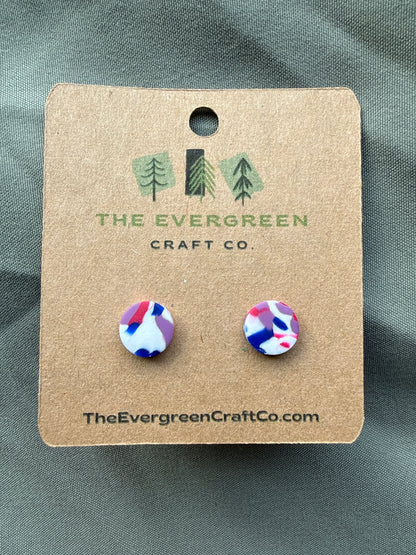 Pride Tie Dye Stud Earrings