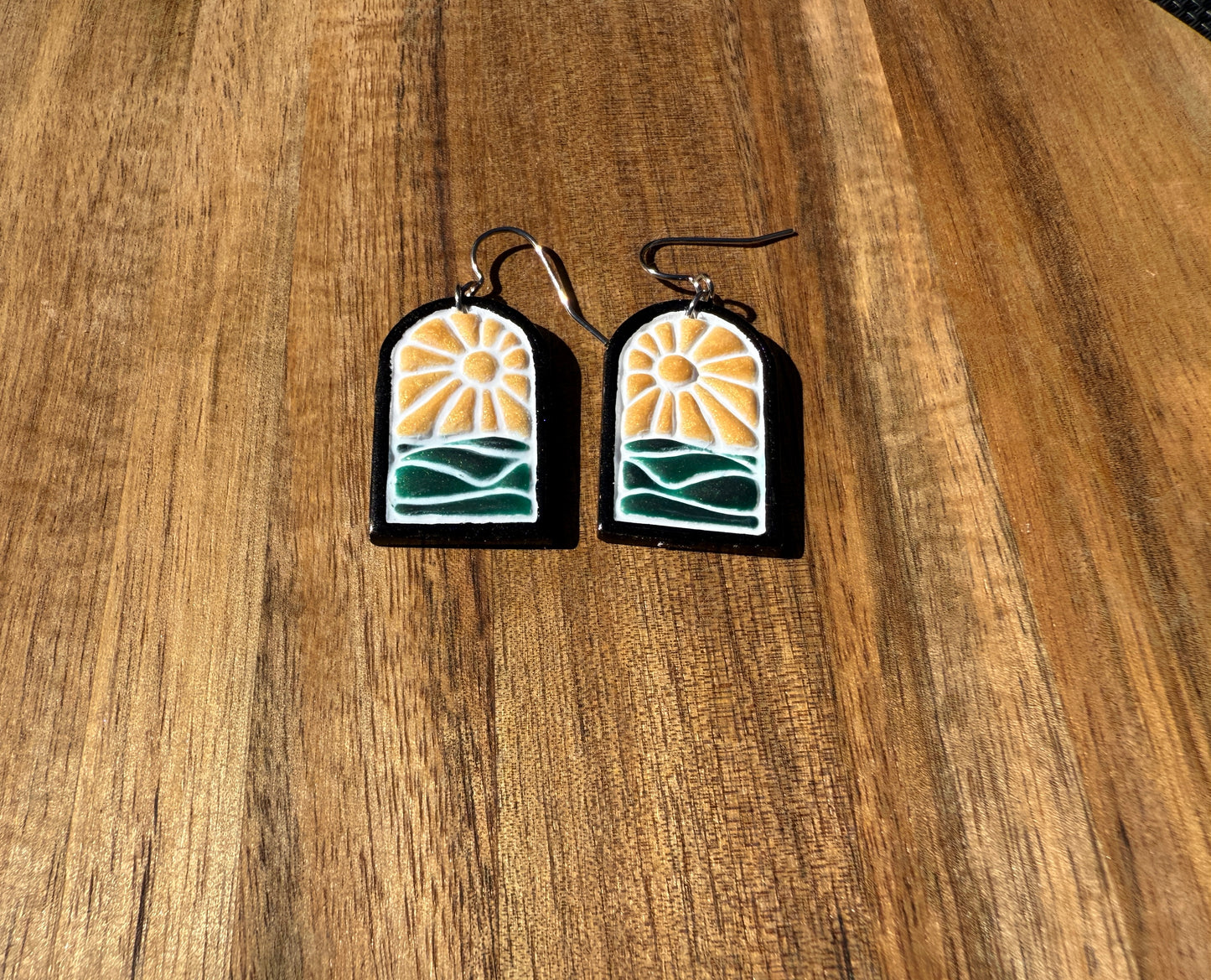 Framed Scene Dangle Earrings