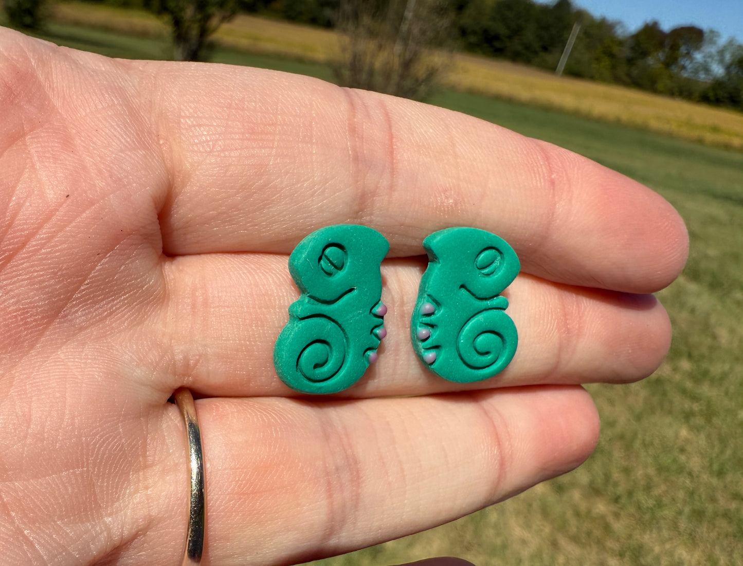 Chameleon Stud Earrings