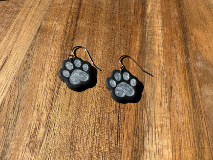 Paw Print Dangle Earrings