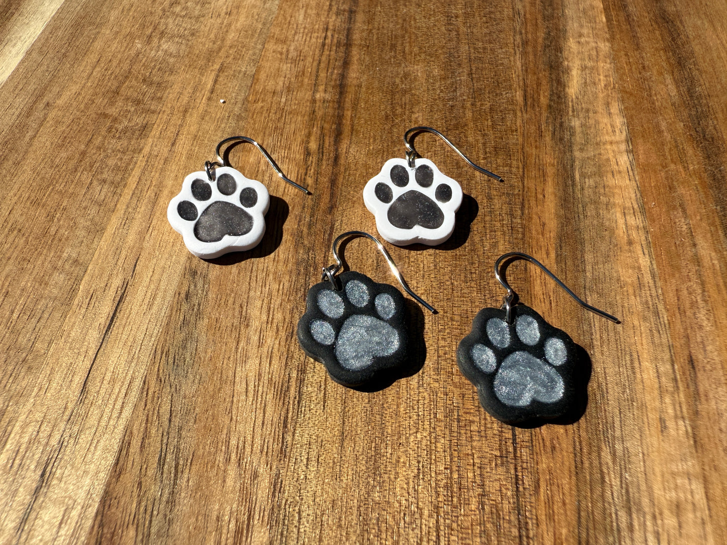 Paw Print Dangle Earrings