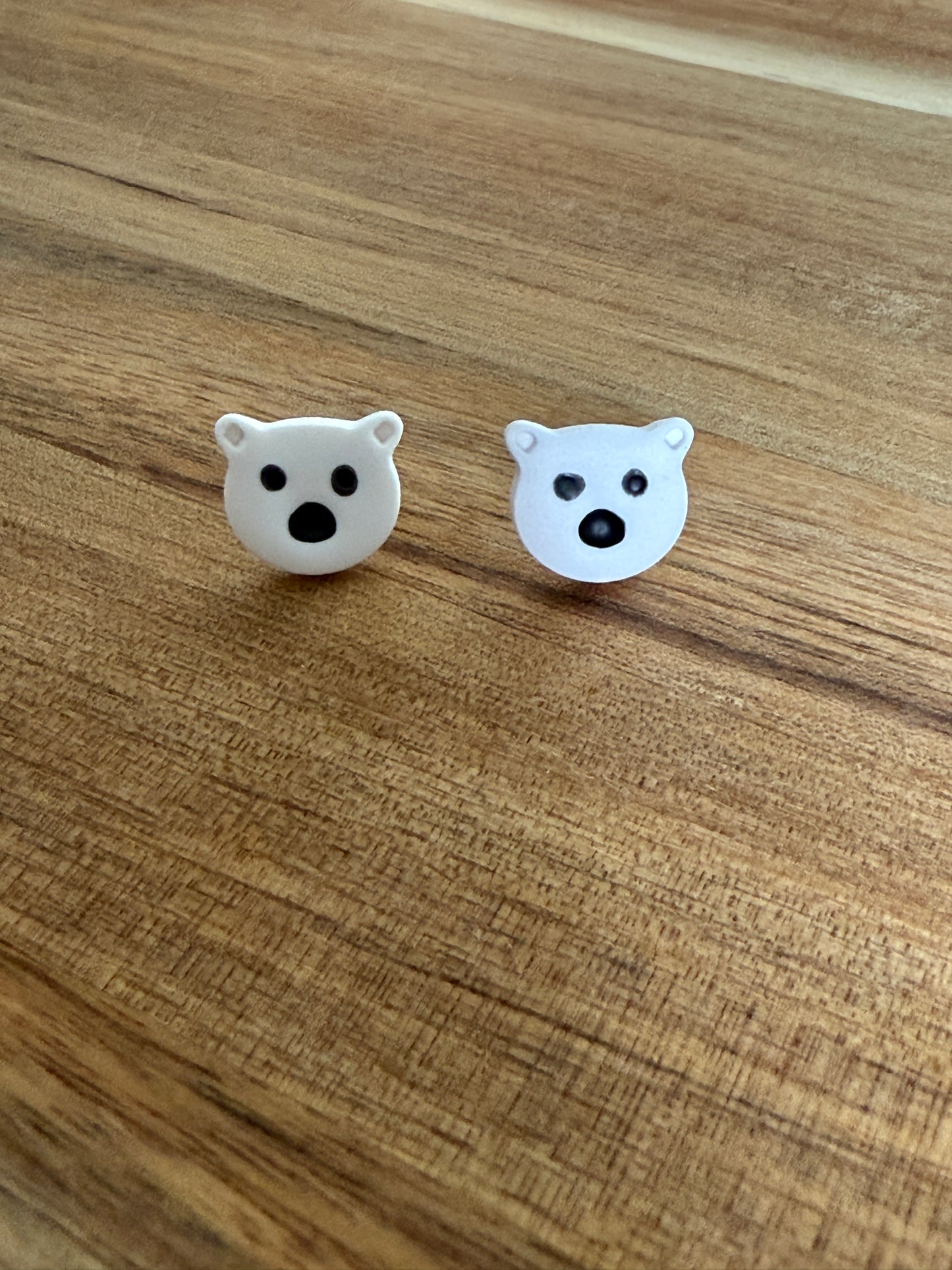 Polar Bear Stud Earrings