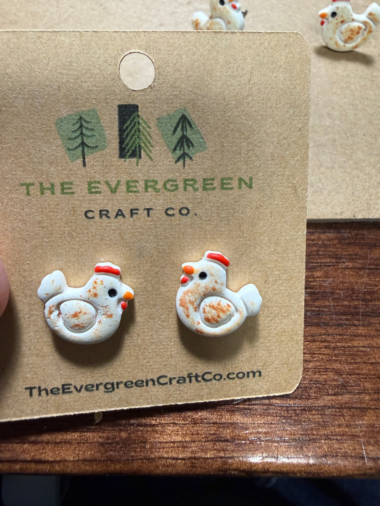 Chicken Stud Earrings