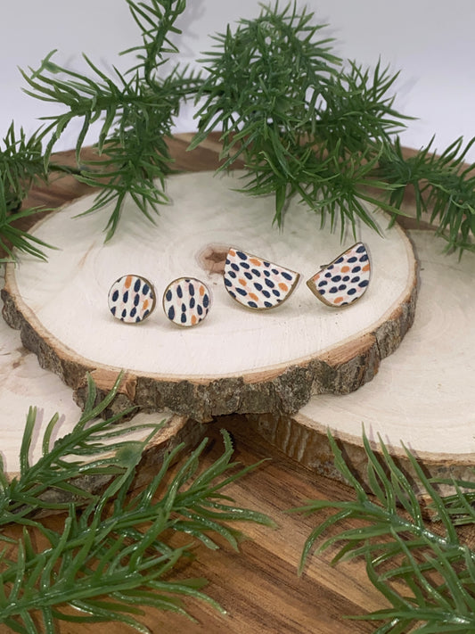 Polka Dot Stud Earrings