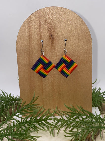 Pride Rainbow Dangle Earrings