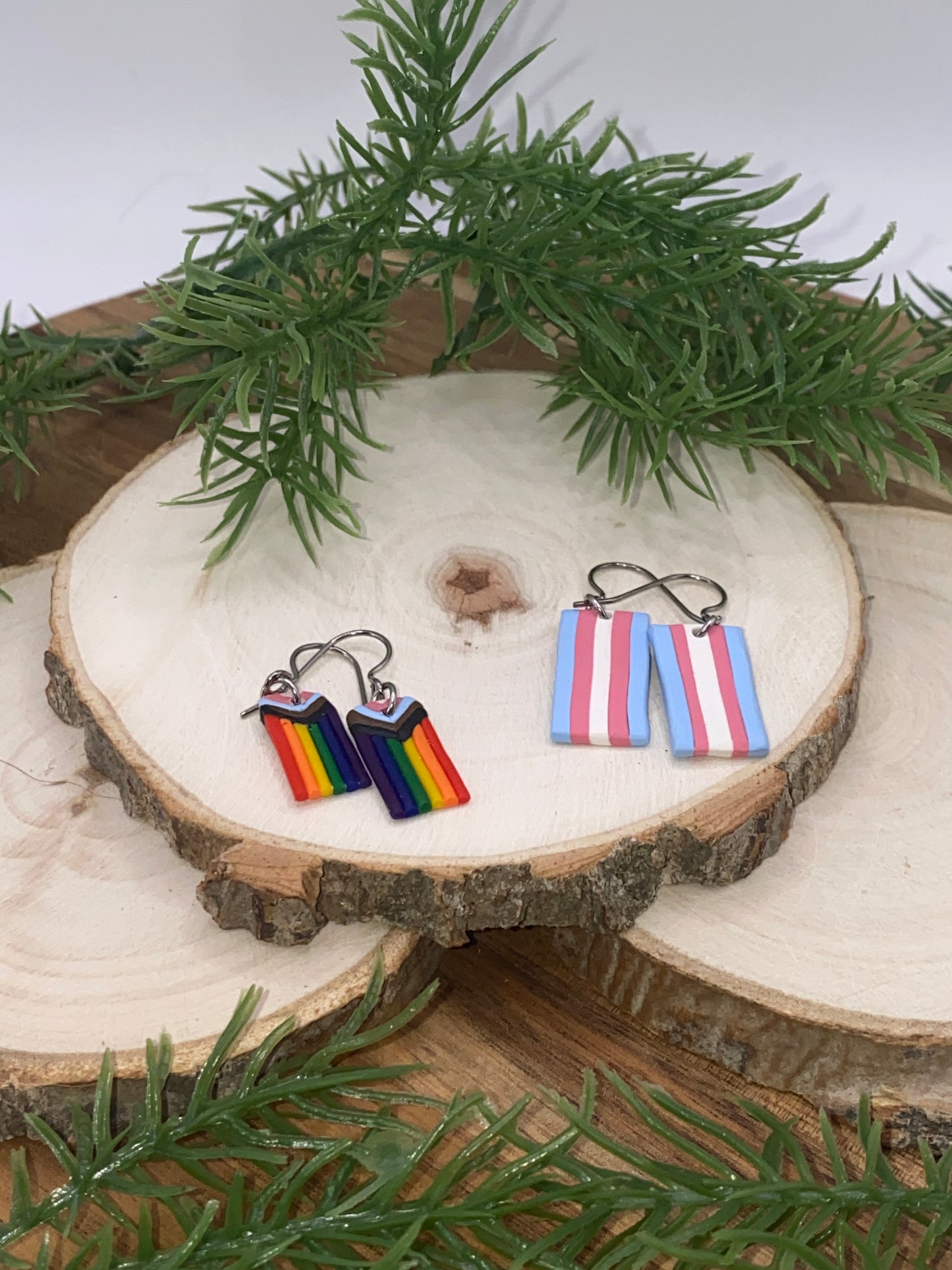 Pride Flag Dangle Earrings