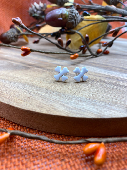 Cross Bones Stud Earrings