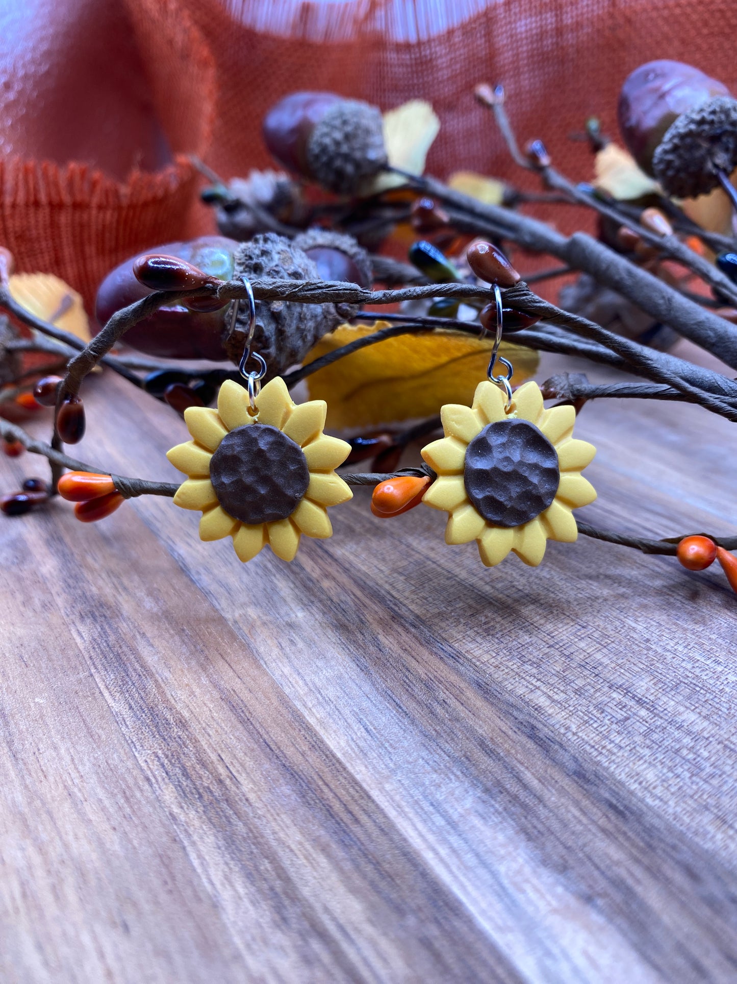 Sunflower Dangle Earrings