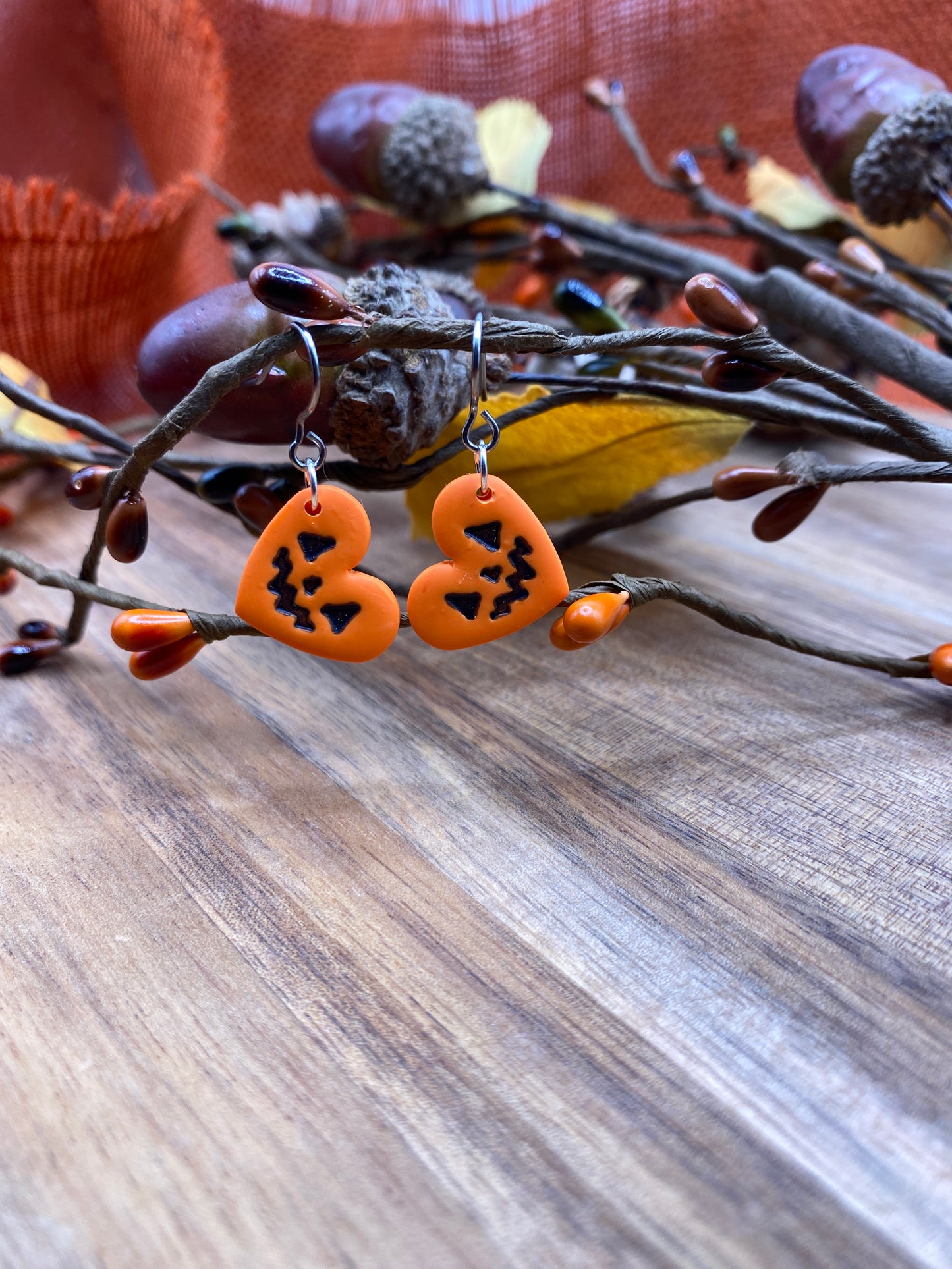 Jack-O-Lantern Dangle Earrings