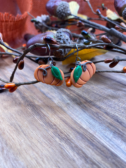 Pumpkin Dangle Earrings