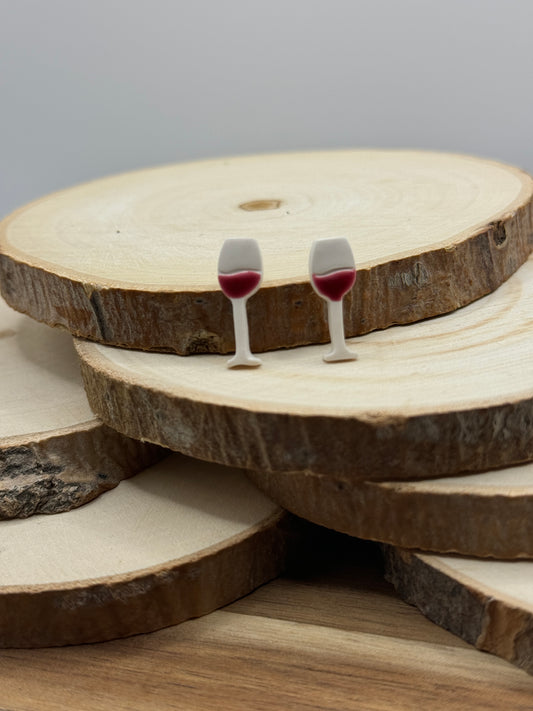 Wine Glass Stud Earrings